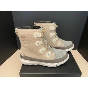 New! Womens Sorel  Explorer II Joan Felt Wp Boot Omega Taupe/Major Boots. SZ 8.5